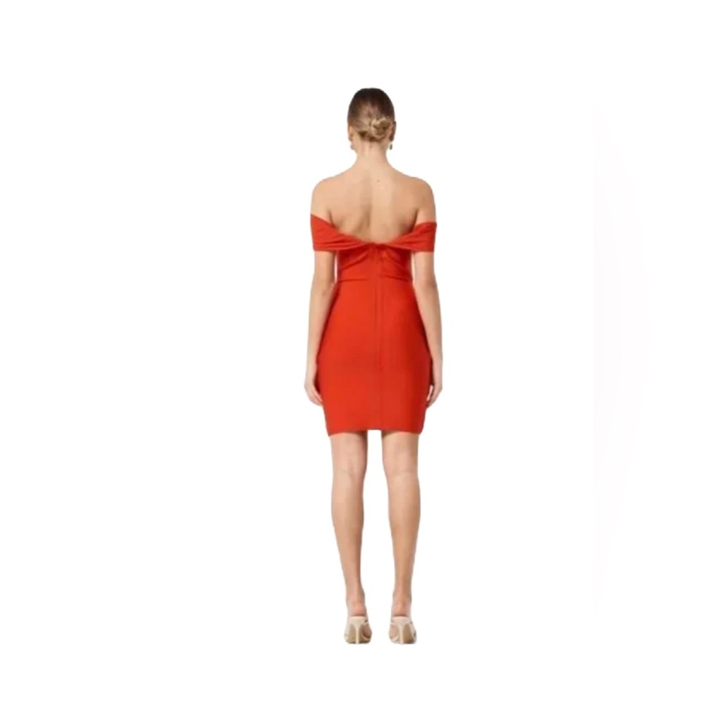 Free People  by ELLIATT Praise Mini Red Dress Stretch Ruched Slim Fit - Picture 3 of 11